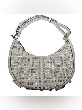Embellished Silver Shoulder Bag